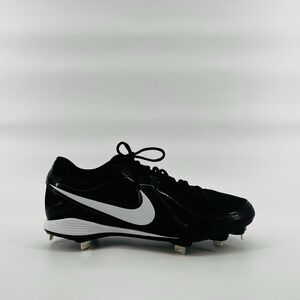 Nike Air Huarache Pro Mid Baseball Cleats Men's Size 12 Black White Metal Spikes